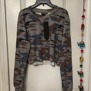 Mono b Camo Print top